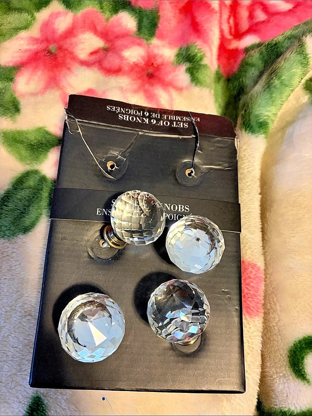 4 Crystal knobs - Picture 2 of 4